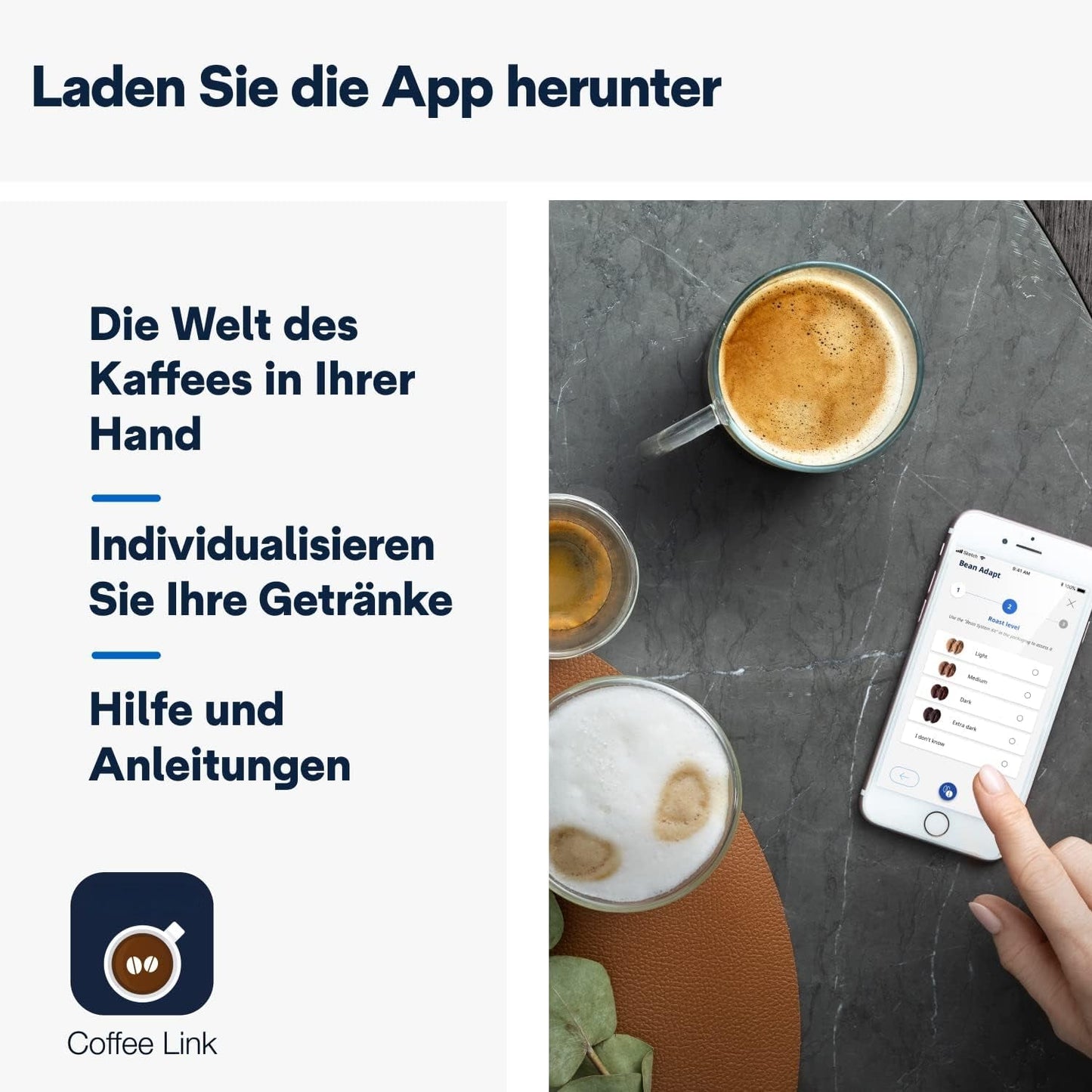 De'Longhi PrimaDonna + 3 FREEBIES! (1 kg Kaffee – Set mit 5 Tassen – Entkalker)