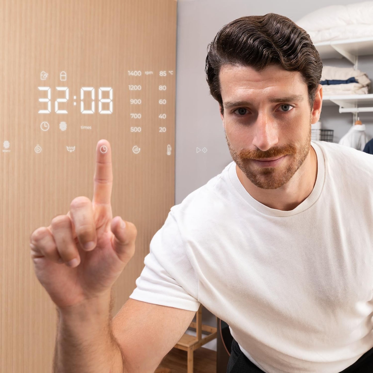 Frontlader-Waschmaschine 10 kg Bolero Dresscode 10610 Inverter Steel A, 2000 W, Inverter Plus Motor