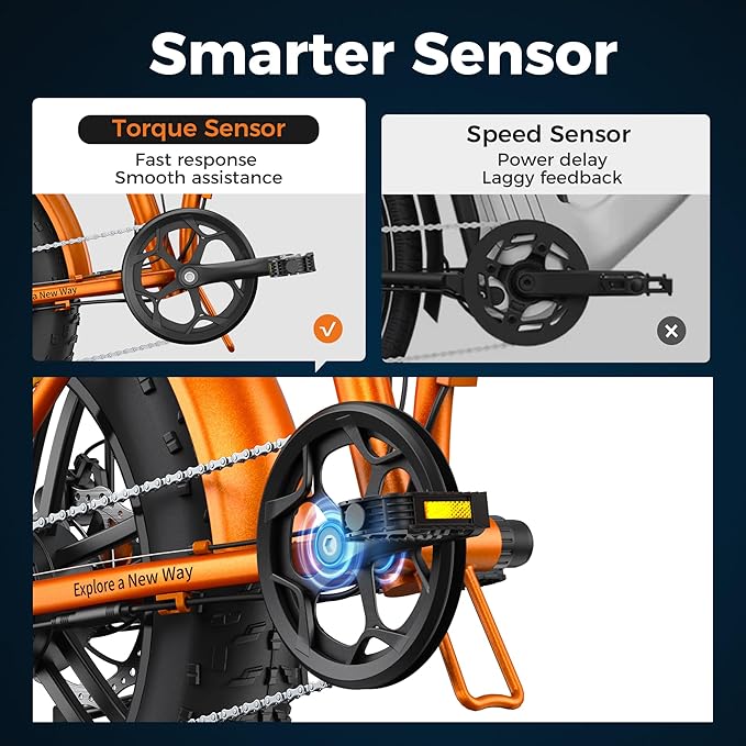 Bicicletta Elettrica Pieghevole da 48V 13Ah Batteria Rimovibile, Autonomia di 50-120 km