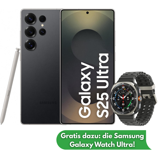 Samsung Galaxy S25 Ultra AI – Refurbished – 256 GB + KONSTELOS: Galaxy Watch Ultra