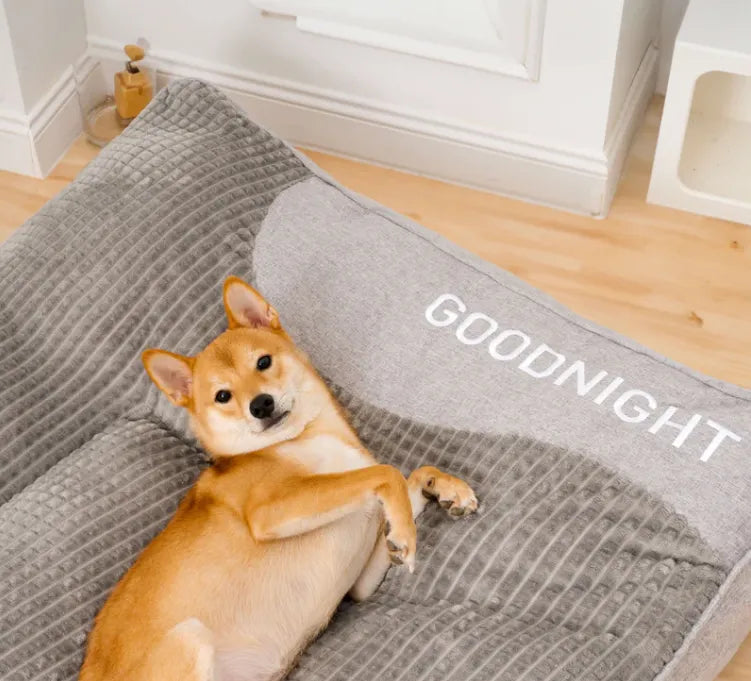 Cuscino per cani personalizzato grande spesso resistente ai graffi con protezione per la schiena